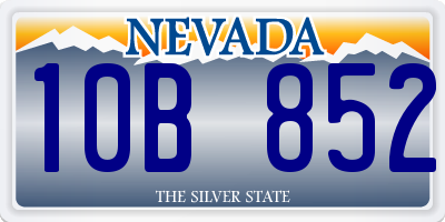 NV license plate 10B852