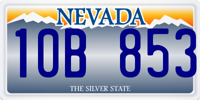 NV license plate 10B853