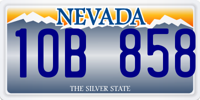 NV license plate 10B858