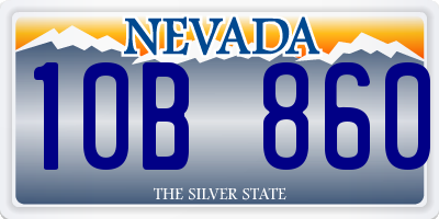 NV license plate 10B860