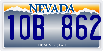 NV license plate 10B862