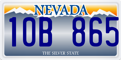 NV license plate 10B865