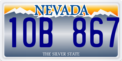 NV license plate 10B867