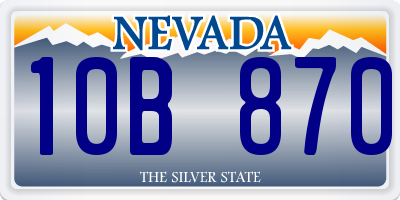 NV license plate 10B870