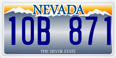 NV license plate 10B871