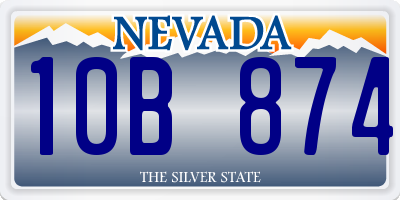 NV license plate 10B874