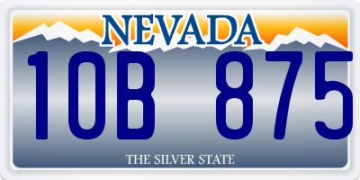 NV license plate 10B875
