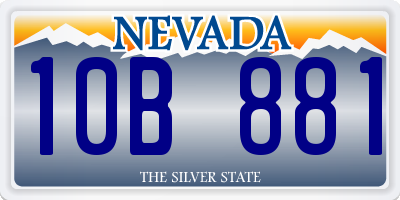 NV license plate 10B881