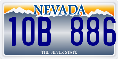 NV license plate 10B886