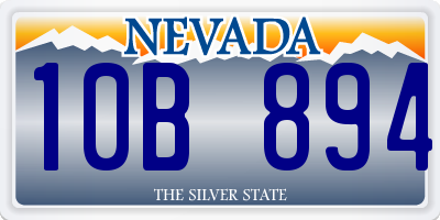 NV license plate 10B894