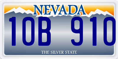 NV license plate 10B910