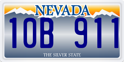 NV license plate 10B911