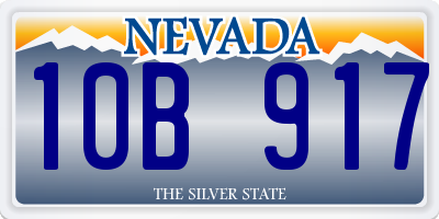 NV license plate 10B917