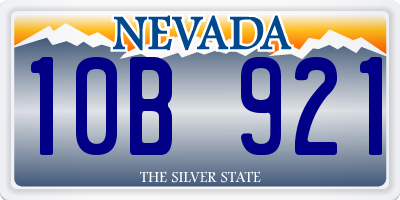 NV license plate 10B921