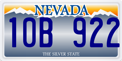 NV license plate 10B922