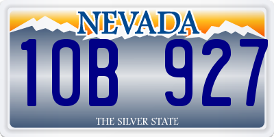 NV license plate 10B927