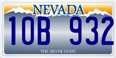 NV license plate 10B932