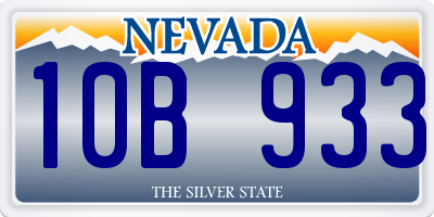 NV license plate 10B933