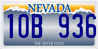 NV license plate 10B936