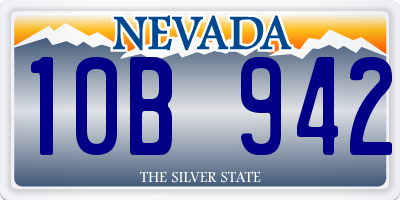 NV license plate 10B942