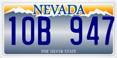 NV license plate 10B947