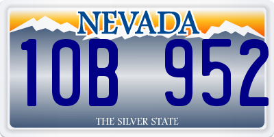 NV license plate 10B952