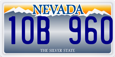 NV license plate 10B960