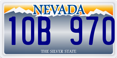 NV license plate 10B970