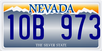 NV license plate 10B973