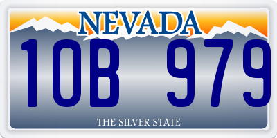 NV license plate 10B979