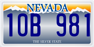 NV license plate 10B981