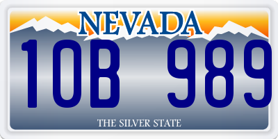 NV license plate 10B989