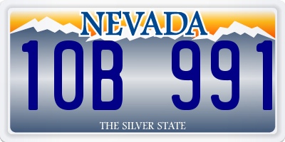 NV license plate 10B991