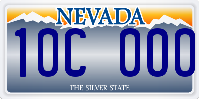 NV license plate 10C000