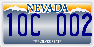 NV license plate 10C002