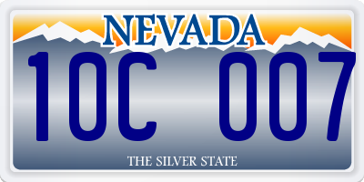 NV license plate 10C007