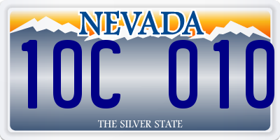 NV license plate 10C010