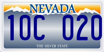 NV license plate 10C020