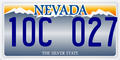 NV license plate 10C027