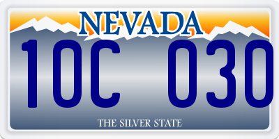 NV license plate 10C030