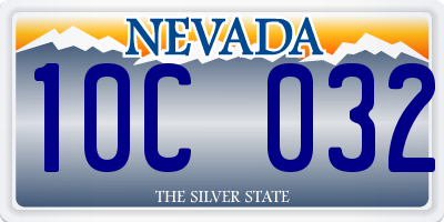 NV license plate 10C032