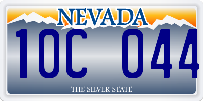 NV license plate 10C044