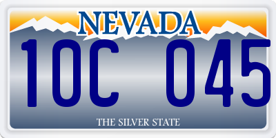NV license plate 10C045