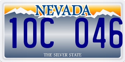 NV license plate 10C046