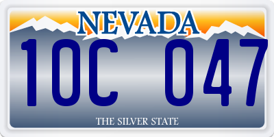 NV license plate 10C047