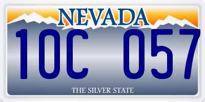 NV license plate 10C057