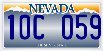 NV license plate 10C059