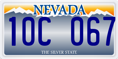 NV license plate 10C067
