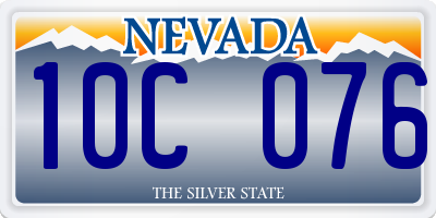 NV license plate 10C076