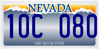 NV license plate 10C080